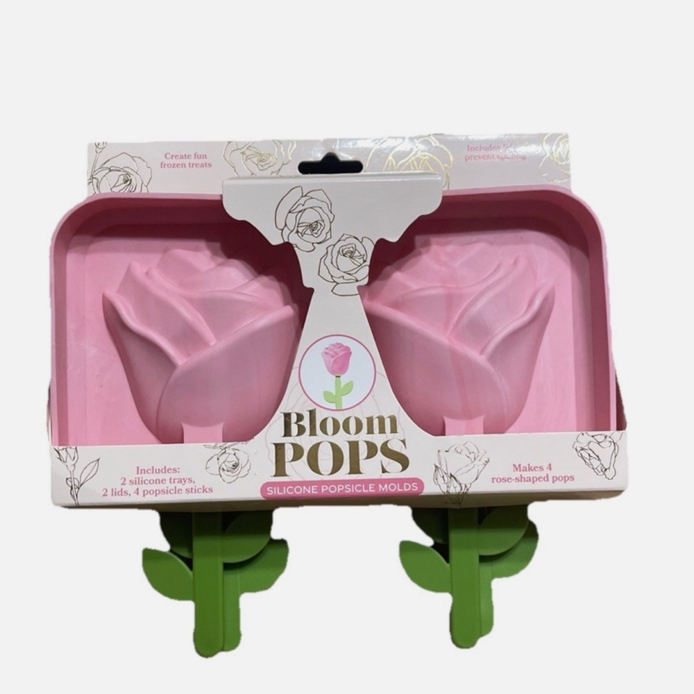4/$20 Bloom Pops Silicone Popsicle Molds : Makes 4
rose-shaped pops